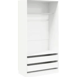 vidaXL Kledingkast 100x50x200 cm bewerkt hout wit