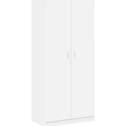 vidaXL Kledingkast 90x52x200 cm bewerkt hout wit