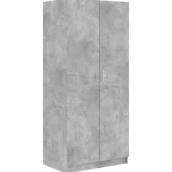 vidaXL Kledingkast 80x52x180 cm bewerkt hout betongrijs