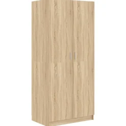 vidaXL Kledingkast 80x52x180 cm bewerkt hout sonoma eikenkleurig