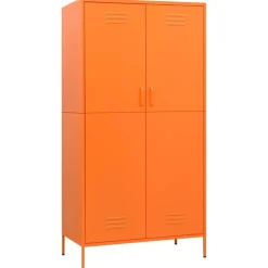 vidaXL Kledingkast 90x50x180 cm staal oranje