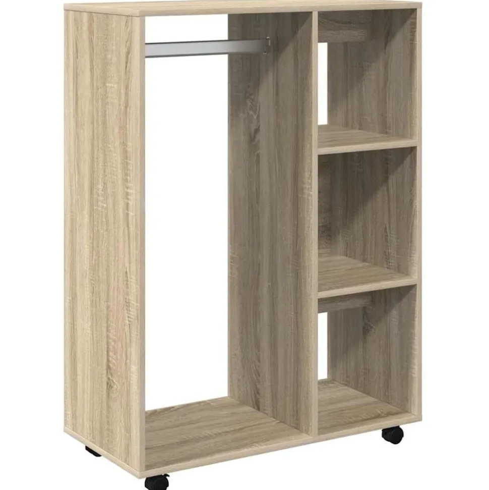 vidaXL Kledingkast 80x40x110 cm bewerkt hout sonoma eikenkleurig