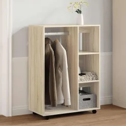 vidaXL Kledingkast 80x40x110 cm bewerkt hout sonoma eikenkleurig