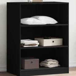 vidaXL Kledingkast 77x48x102 cm bewerkt hout zwart