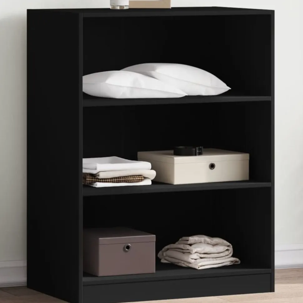 vidaXL Kledingkast 77x48x102 cm bewerkt hout zwart