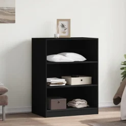 vidaXL Kledingkast 77x48x102 cm bewerkt hout zwart