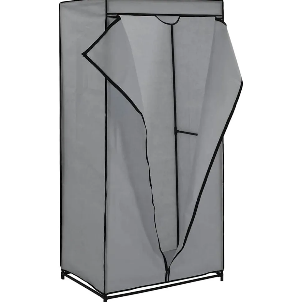 vidaXL Kledingkast 75x50x160 cm grijs