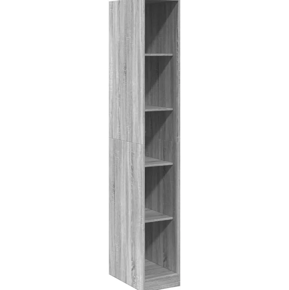 vidaXL Kledingkast 30x50x200 cm bewerkt hout grijs sonoma eikenkleur