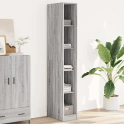 vidaXL Kledingkast 30x50x200 cm bewerkt hout grijs sonoma eikenkleur