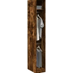 vidaXL Kledingkast 30x50x200 cm bewerkt hout gerookt eikenkleurig