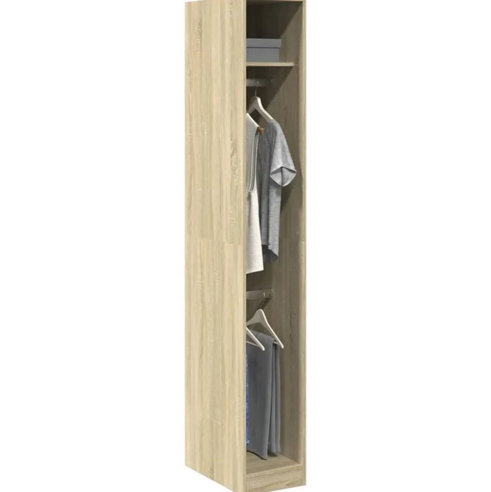 vidaXL Kledingkast 30x50x200 cm bewerkt hout sonoma eikenkleurig