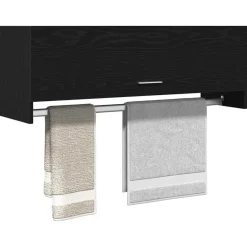 vidaXL Kledingkast Zwart Eiken 100 x 32,5 x 35 cm Bewerkt hout