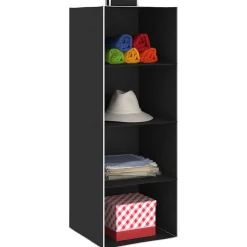 vidaXL Kledingorganisers hangend 2 st met 4 schappen stof