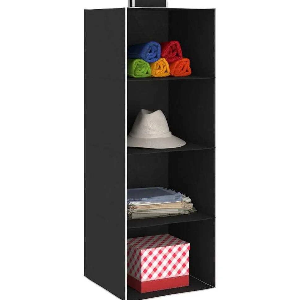 vidaXL Kledingorganisers hangend 2 st met 4 schappen stof
