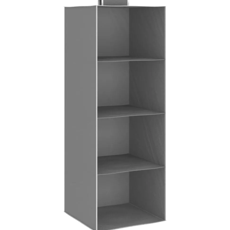 vidaXL Kledingorganisers hangend 2 st met 4 schappen stof