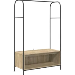 vidaXL Kledingrek Bruin Eiken 100 x 44 x 160 cm Bewerkt hout