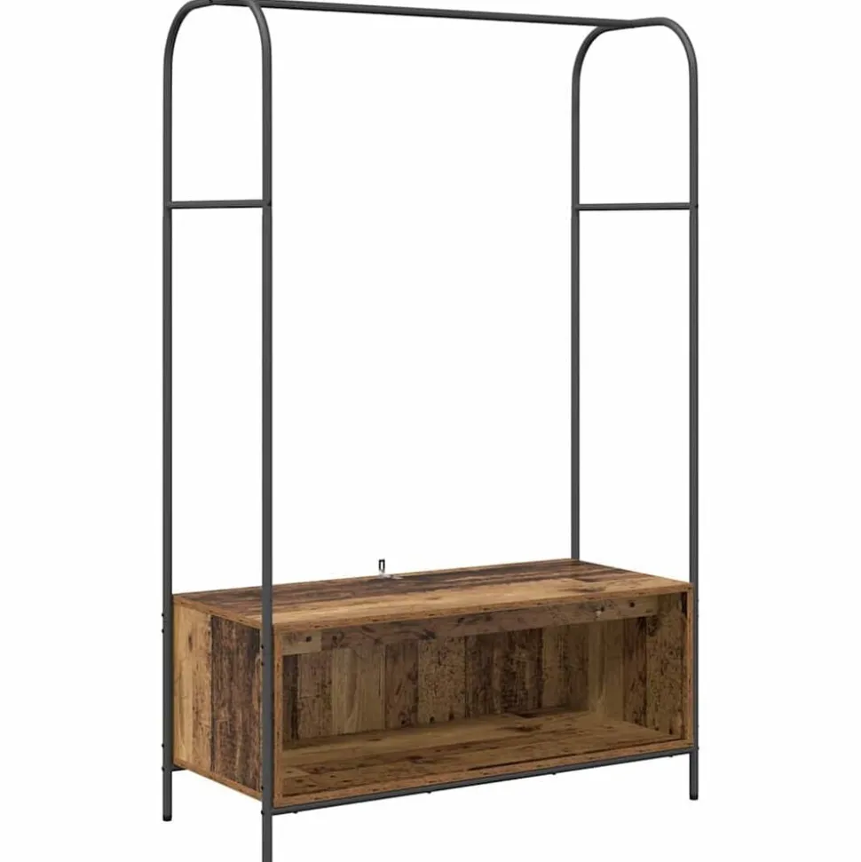 vidaXL Kledingrek Bruin Eiken 100 x 44 x 160 cm Bewerkt hout