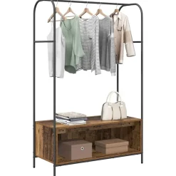 vidaXL Kledingrek Bruin Eiken 100 x 44 x 160 cm Bewerkt hout