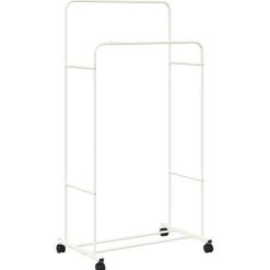 vidaXL Kledingrek Effen Wit 80 x 53 x 156 cm