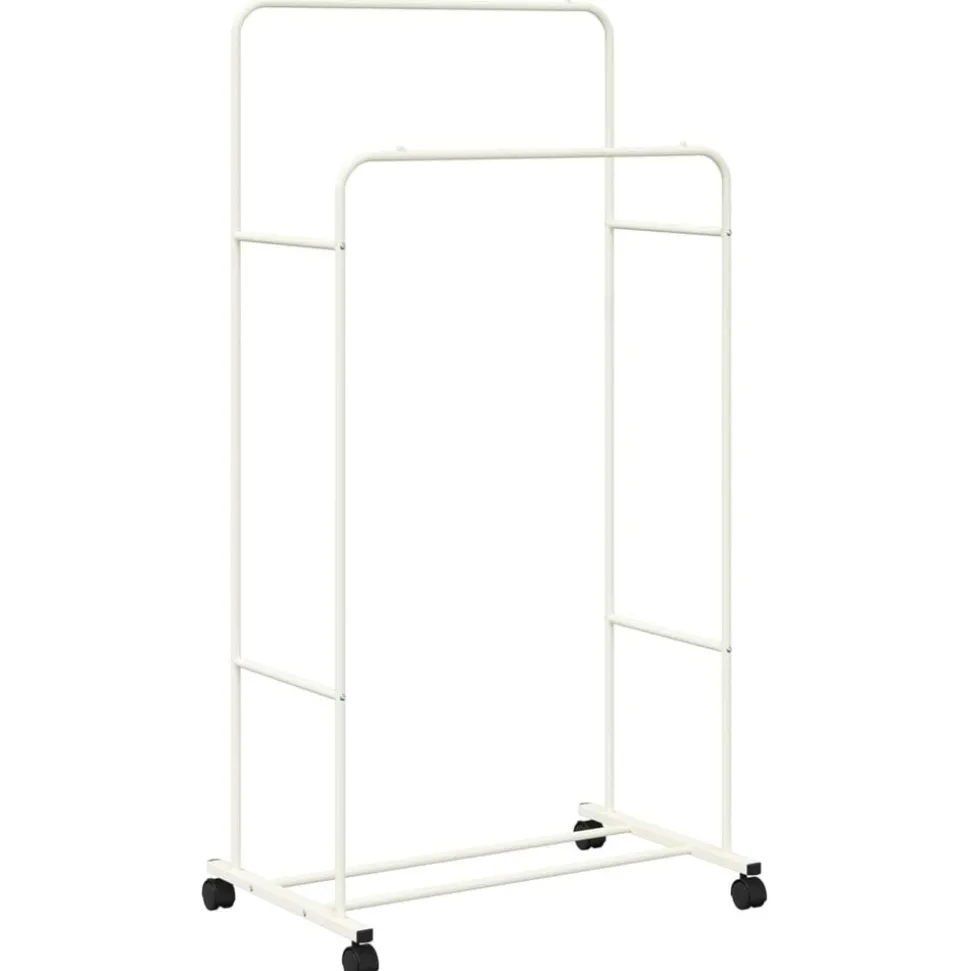 vidaXL Kledingrek Effen Wit 80 x 53 x 156 cm