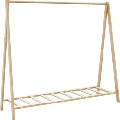 vidaXL Kledingrek met schappen 106x34x102 cm bamboe