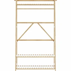 vidaXL Kledingrek met schappen 110x40x180 cm bamboe