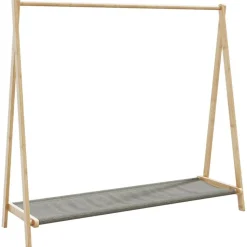vidaXL Kledingrek met schappen 106x34x102 cm bamboe