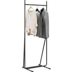 vidaXL Kledingrek Zwart 62 x 48 x 158 cm Staal