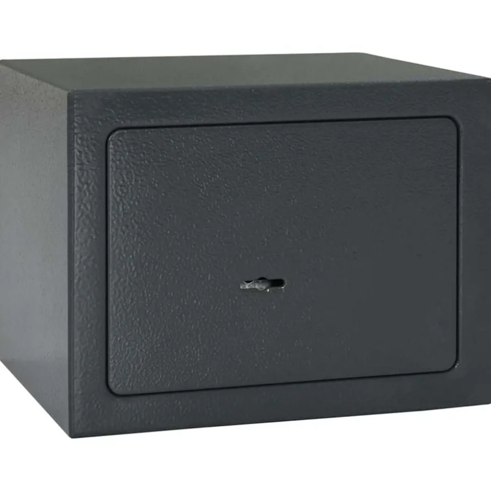 vidaXL Kluisdoos met slot Donkergrijs 23 x 17 x 17 cm Staal