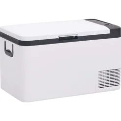 vidaXL Koelbox met handvat 25 L PP & PE zwart en wit