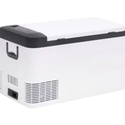 vidaXL Koelbox met handvat en adapter 18 L PP & PE zwart en wit