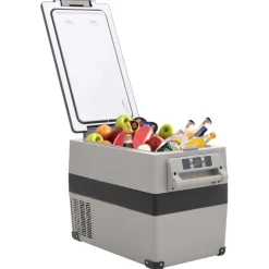 vidaXL Koelbox met handvat 55 L PP & PE zwart en grijs