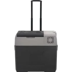 vidaXL Koelbox met wielen en handvat 50 L polypropeen zwart en grijs
