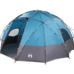 vidaXL Koepeltent met dak met opslag Blauw 475 x 475 x 235 cm taft