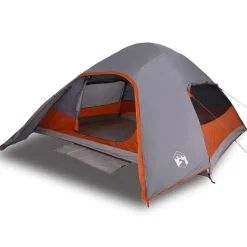 vidaXL Koepeltent 4-persoons waterdicht grijs