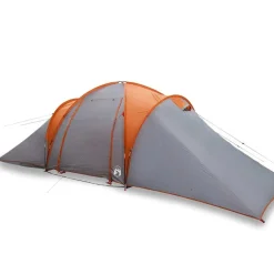 vidaXL Koepeltent 6-persoons waterdicht grijs en oranje