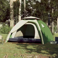 vidaXL Koepeltent 4-persoons snelontgrendeling groen