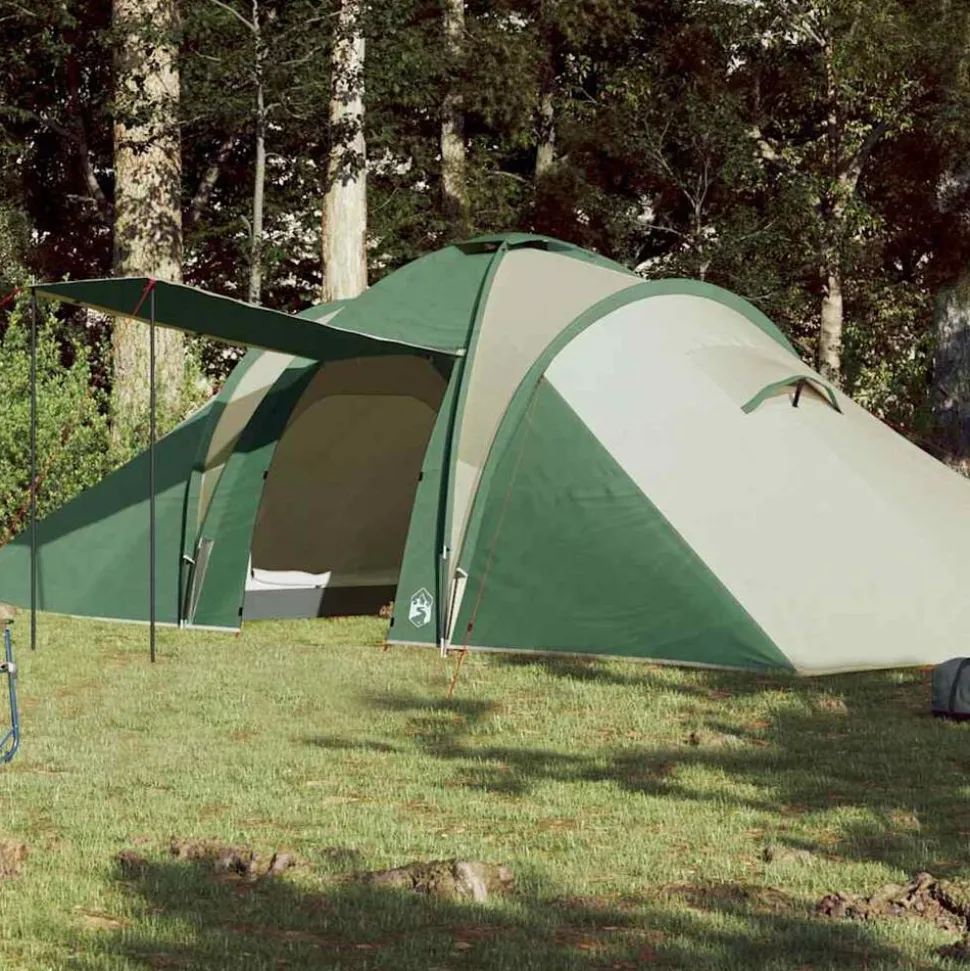 vidaXL Koepeltent 6-persoons waterdicht groen
