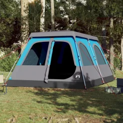 vidaXL Koepeltent 10-persoons snelontgrendeling blauw