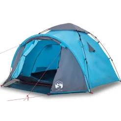 vidaXL Koepeltent 3-persoons snelontgrendeling blauw