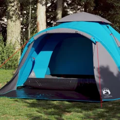 vidaXL Koepeltent 3-persoons snelontgrendeling blauw