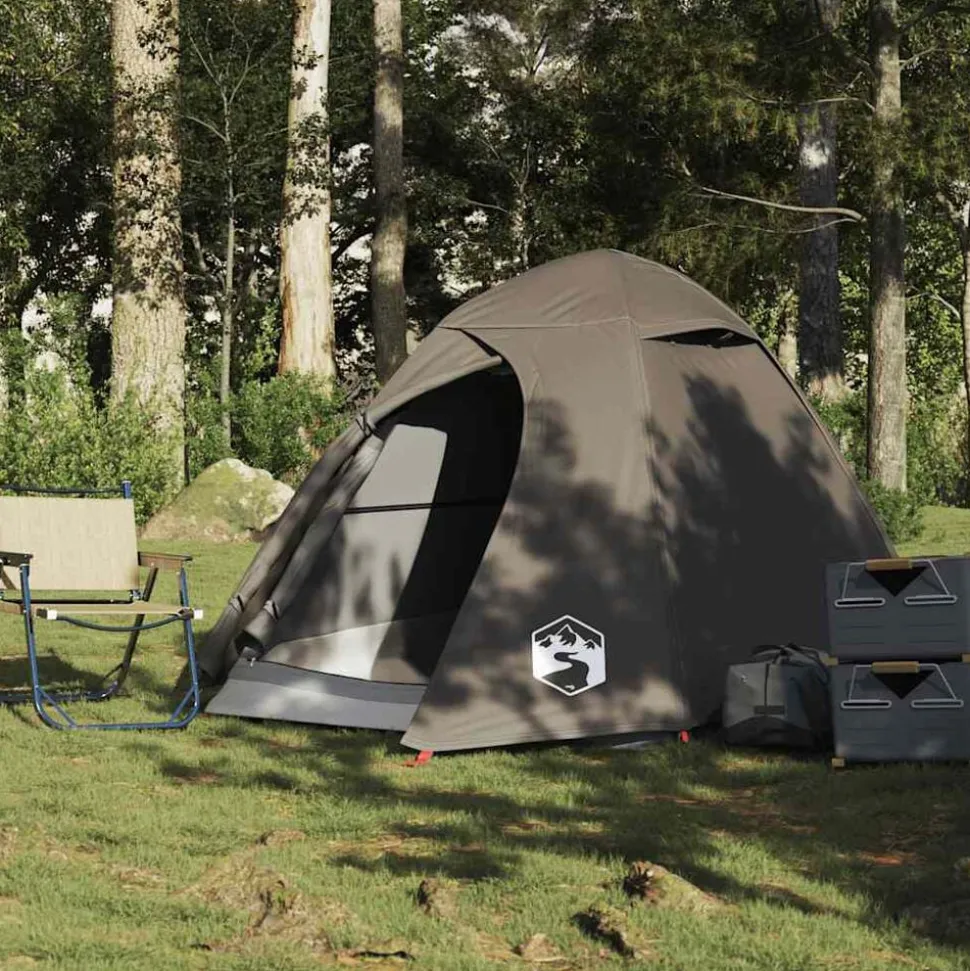 vidaXL Koepeltent 2-persoons waterdicht bruin