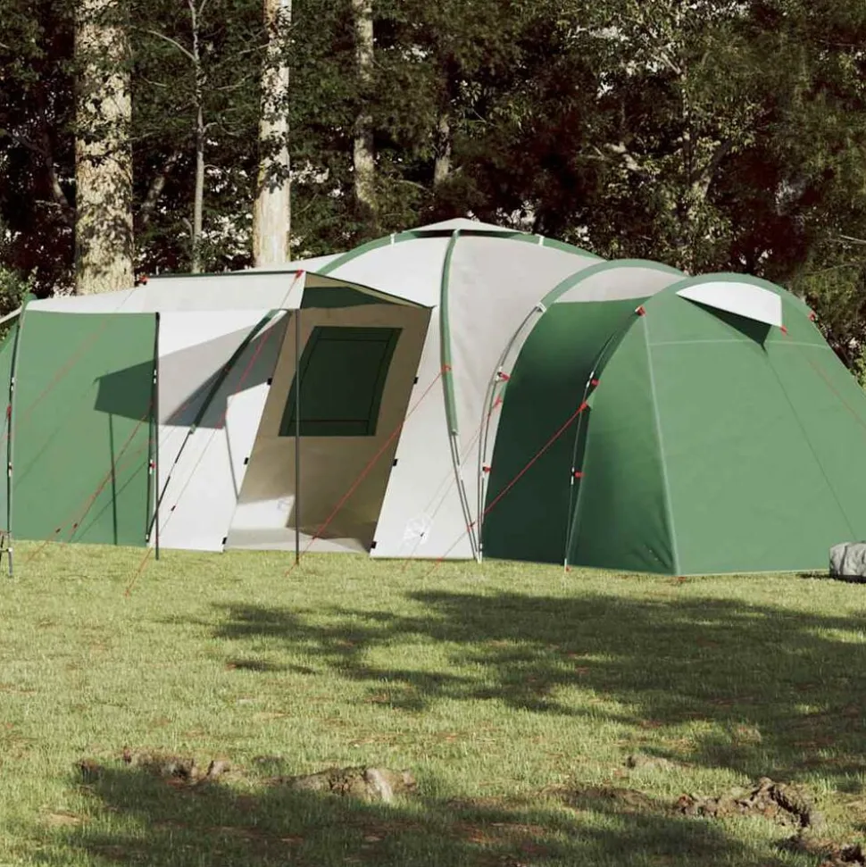 vidaXL Koepeltent 12-persoons waterdicht groen