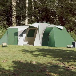vidaXL Koepeltent 12-persoons waterdicht groen