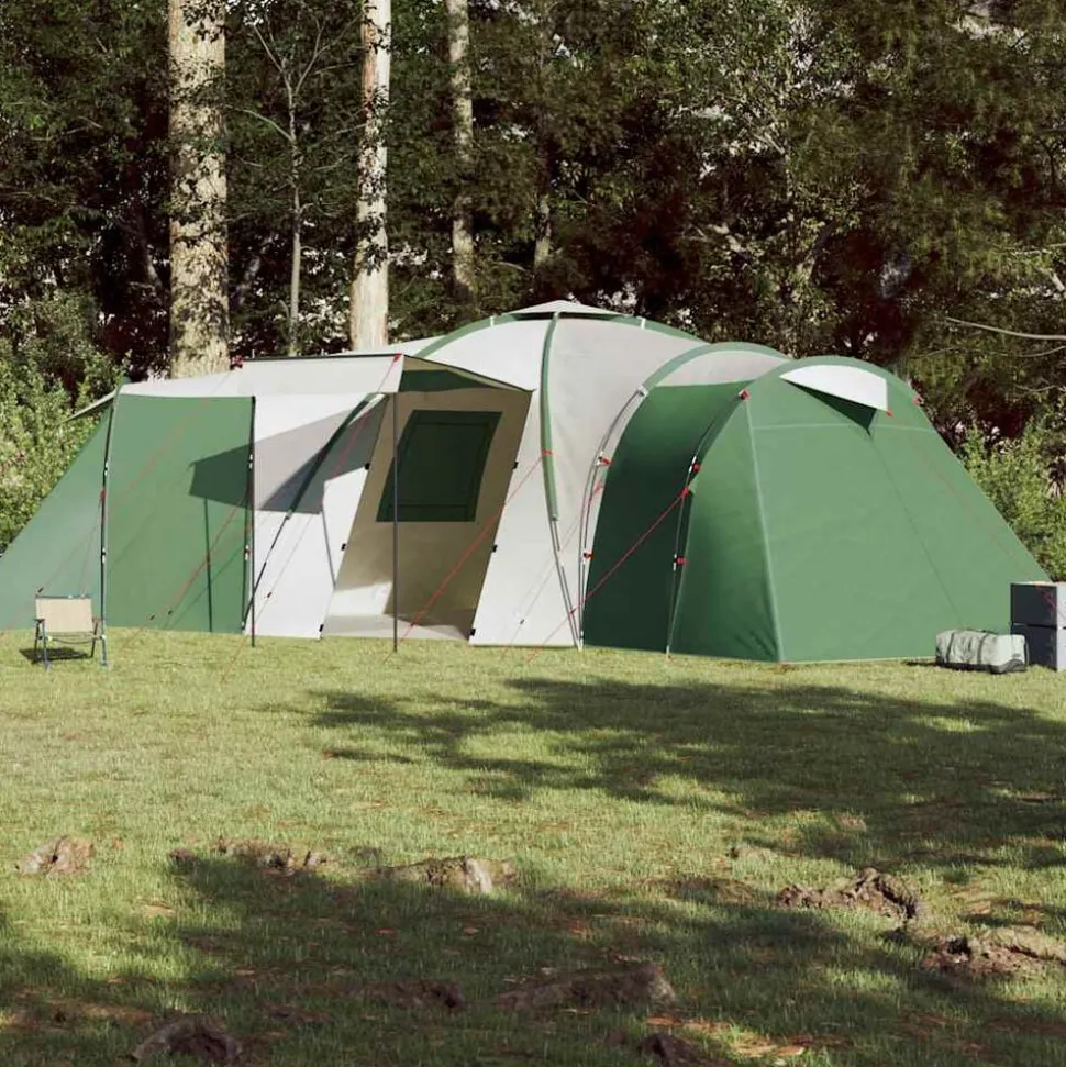 vidaXL Koepeltent 12-persoons waterdicht groen
