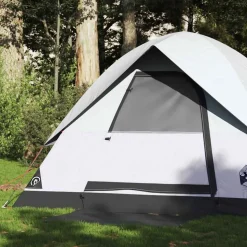 vidaXL Koepeltent 2-persoons waterdicht verduisterend stof wit