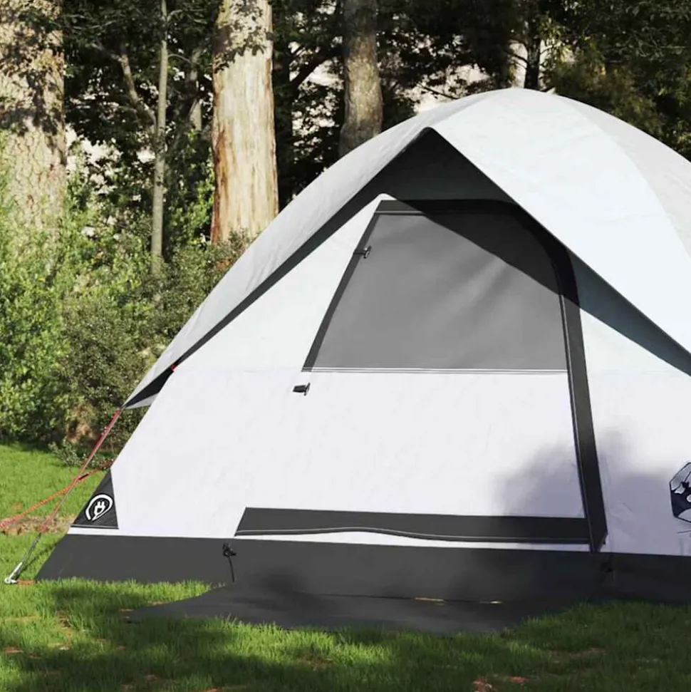 vidaXL Koepeltent 2-persoons waterdicht verduisterend stof wit