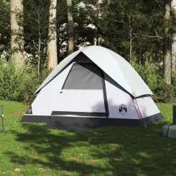 vidaXL Koepeltent 2-persoons waterdicht verduisterend stof wit