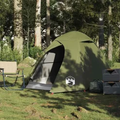 vidaXL Koepeltent 2-persoons waterdicht olijfgroen