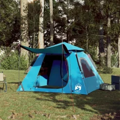 vidaXL Koepeltent 4-persoons snelontgrendeling blauw